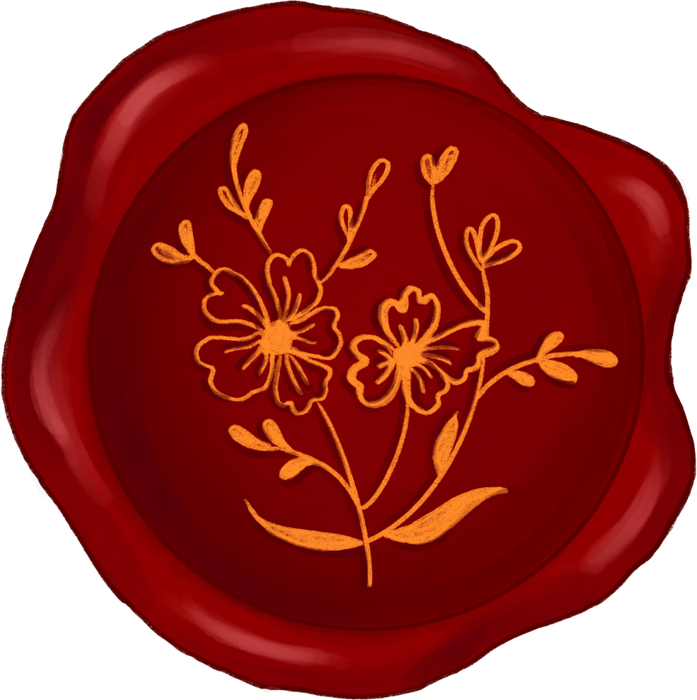 Red letter wax seal