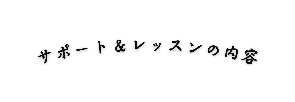 サポート レッスンの内容